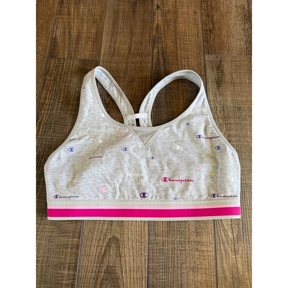 Champion Authentic Sports Bra Sz. XL NWT Heather Grey Multi